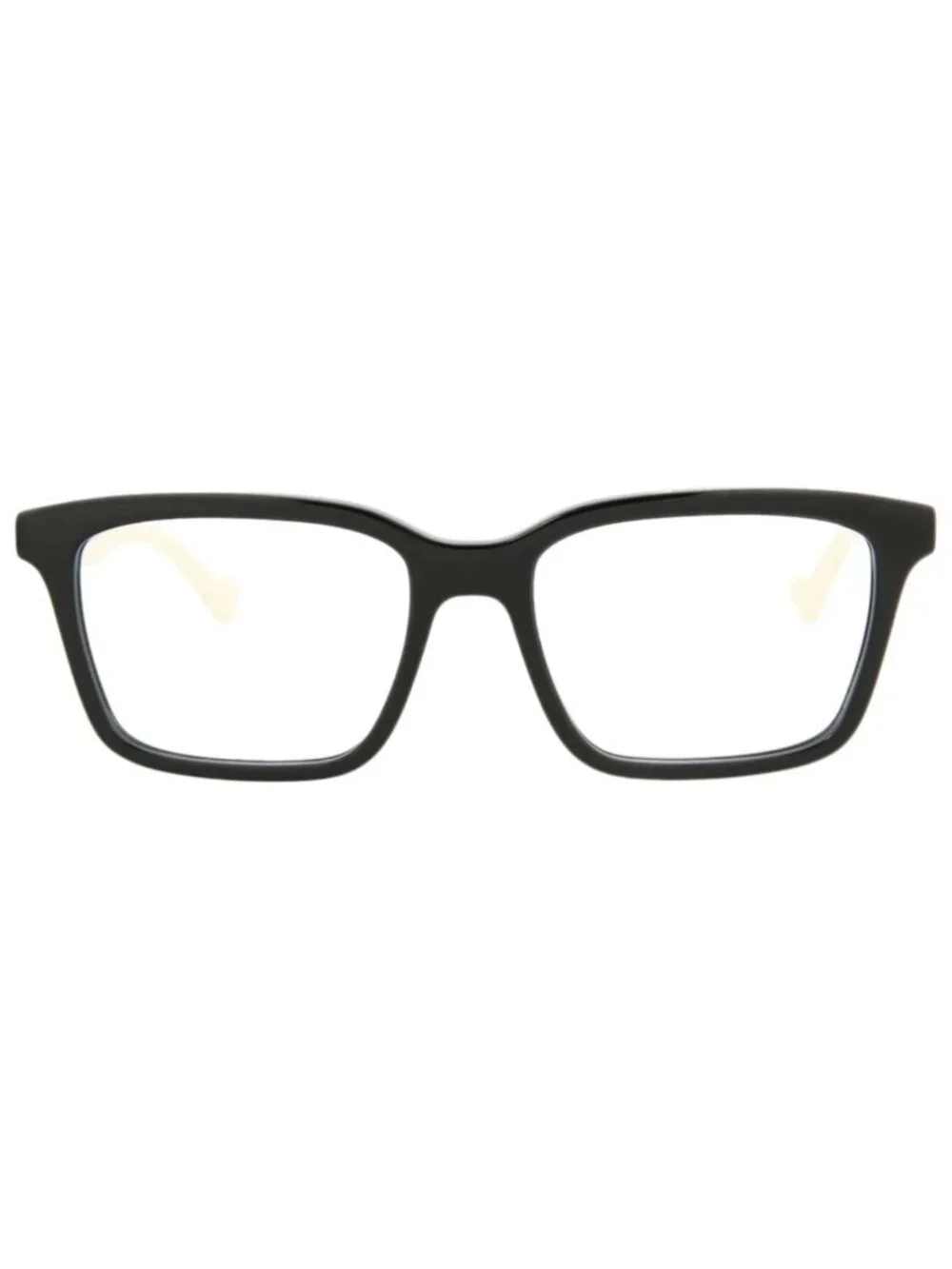 New Gucci Women's Eyeglasses Square Rectangle Acetate Frame Mens Black White